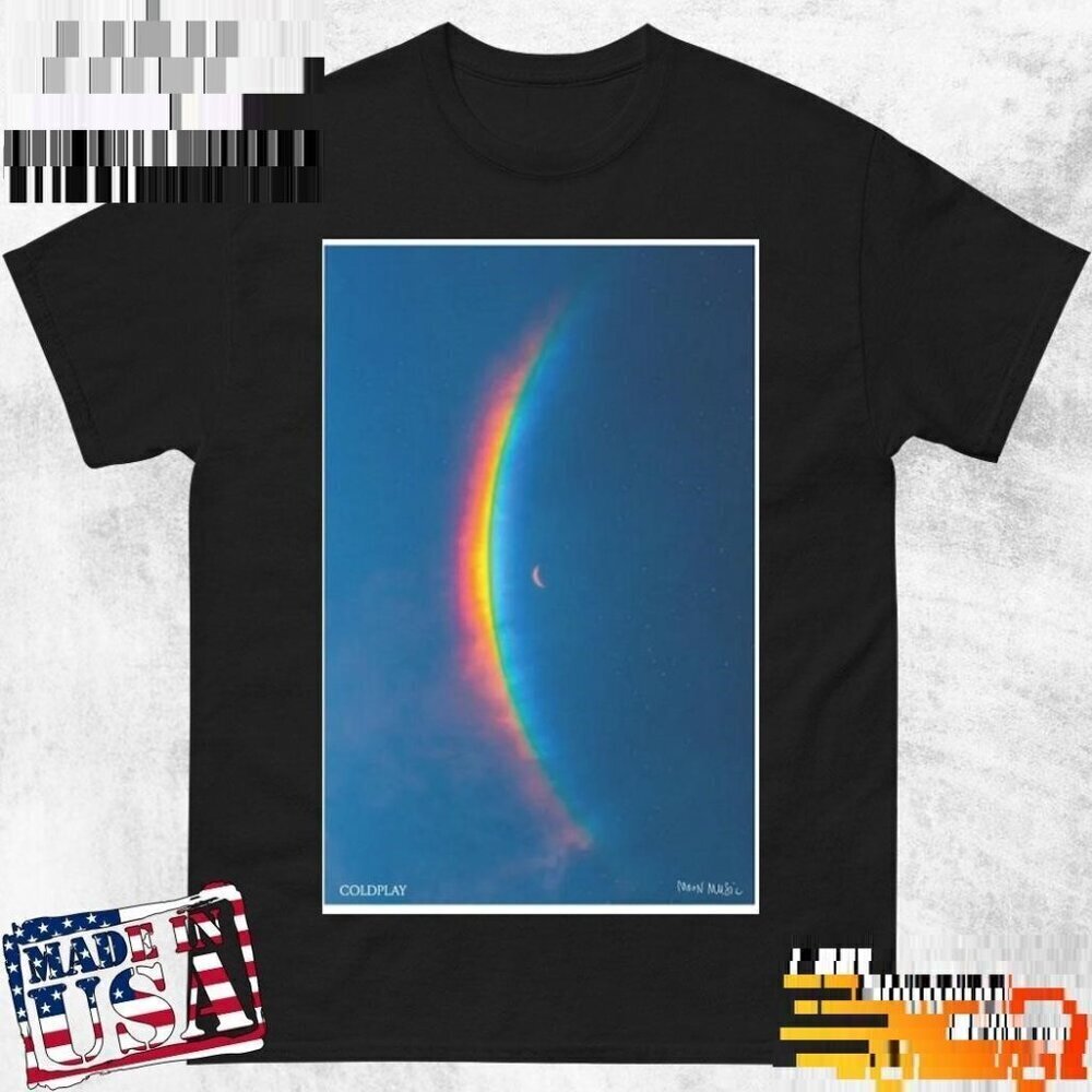 Coldplay Moon Music Lithograph Poster Shirt